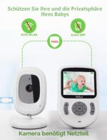 TakTark Babyphone mit Kamera 2,8" 720P HD – WLAN-frei mit 20h Akku & Nachtsicht – Bild 7
