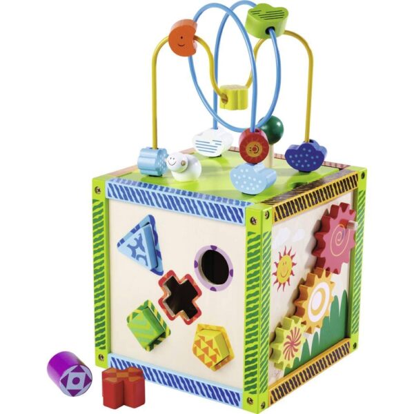 Eichhorn Motorikwürfel 20x20x36 cm – Buntes Spielcenter für Kinder ab 1 Jahr