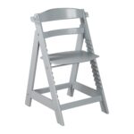 roba Treppenhochstuhl Sit Up Click & Fun – Mitwachsender Holzhochstuhl mit Klicksystem, Taupe – Bild 4
