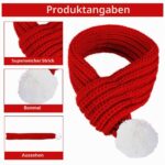 ZTA Weihnachts-Haustierschal Rot Grösse S – Gestricktes Kostüm für Hunde & Katzen – Bild 4