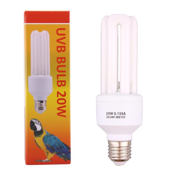 DERNORD UVB UVA Vogellampe E27 20W – Vollspektrum Wärmebirne für Papageien