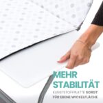 Fillikid Baby Wickelkombi Punkte Grau – Faltbarer Wickeltisch mit Ablagefächern – Bild 5