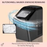 Klarstein Eiswürfelmaschine 2,9 L – 15 kg Eis täglich, kleine & grosse Würfel – Bild 6