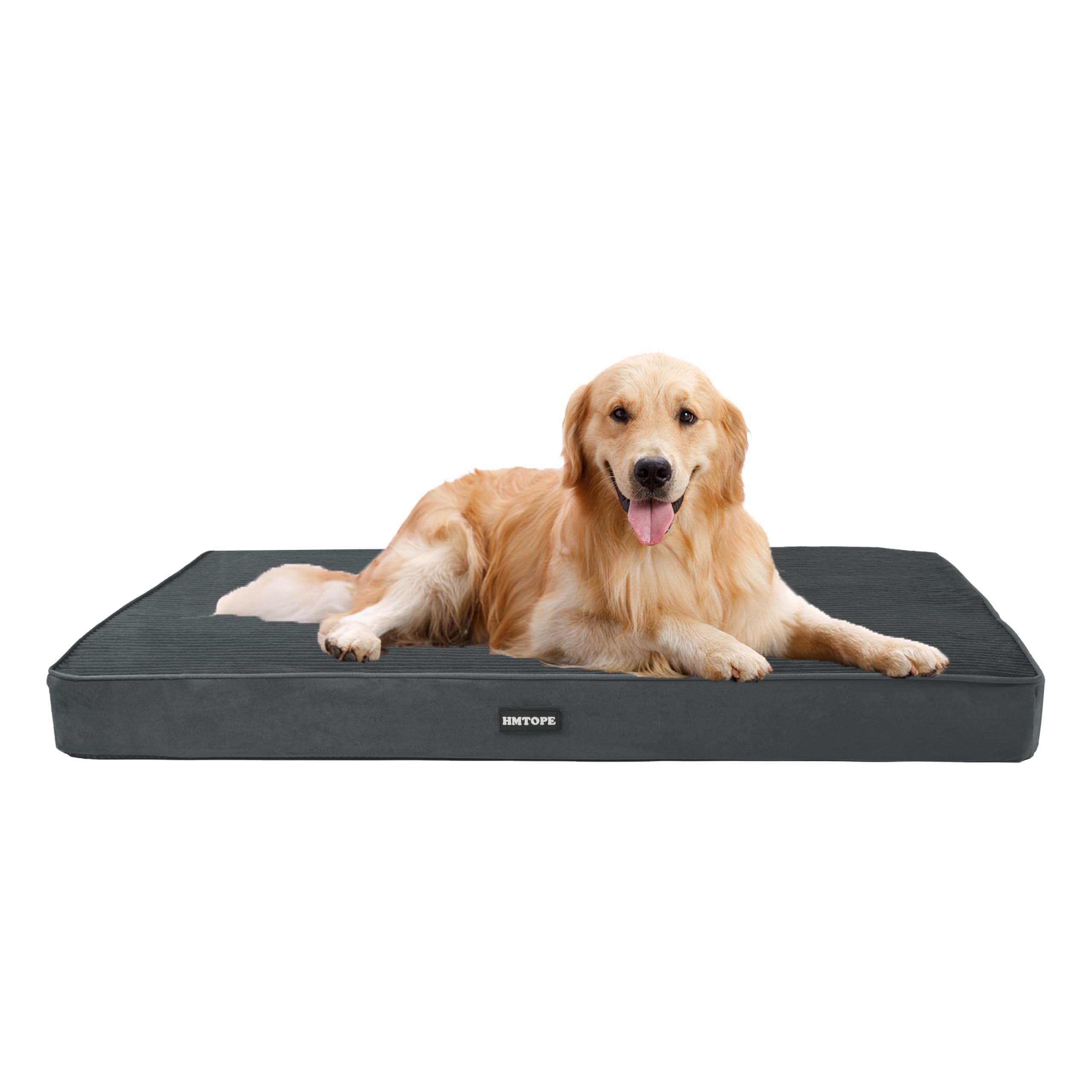 HMTOPE Orthopädisches Hundebett 112 cm – Grosse Hunde Komfortmatratze waschbar