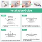 LED Einbaustrahler 230V 5W IP44 Warmweiss 6er Set – Flache Deckenspots für Badezimmer & Küche – Bild 6