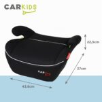 Carkids Alex I-Size Sitzerhöhung schwarz – Kindersitzerhöhung für 125–150 cm – Bild 6