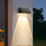 CBJKTX Solar-Wandleuchte 4er-Set mit 3000K Warmweiss – Intelligente Aussenbeleuchtung für Garten & Zaun – Bild 8