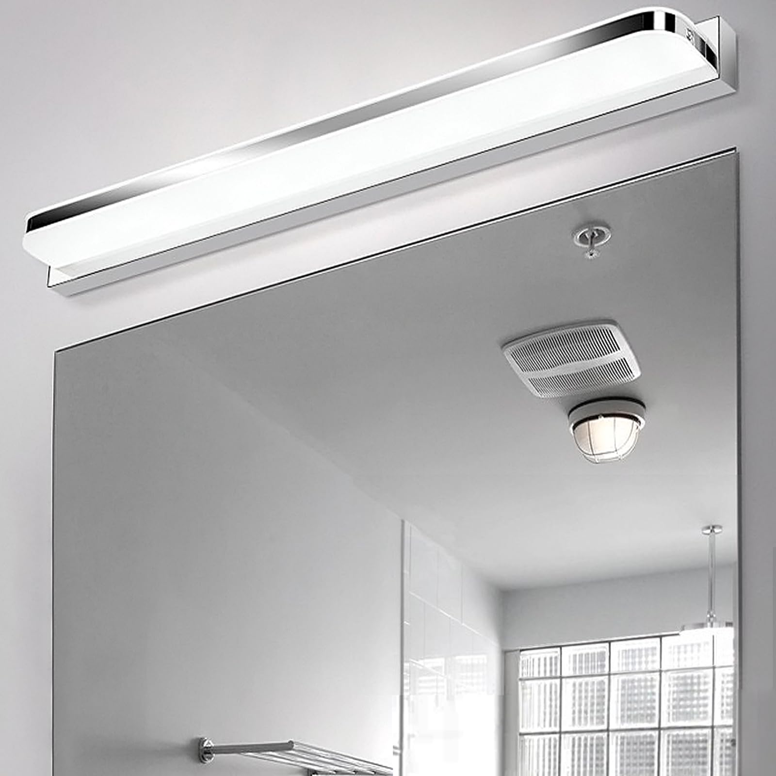 Talwei Spiegelleuchte 42cm 9W Naturweiß – LED Badlampe IP44 Wasserdicht Edelstahl
