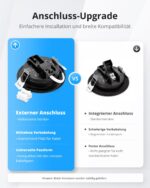 Gr4tec LED Einbaustrahler 10er Set 230V – IP65 Schwarz 5W 4000K für Badezimmer & Küche – Bild 2