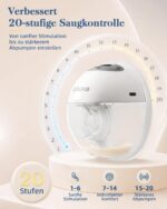 ANWIKE K10 Elektrische Milchpumpe Freihändig – 4 Modi, 20 Stufen, 320 mmHg für Mütter – Bild 2