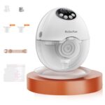 Robofun Elektrische Milchpumpe Freihändig – Doppelmilchpumpe mit 4 Modi & Sensortechnologie