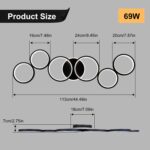 Liyabber LED Deckenleuchte 113cm Dimmbar – Smart-Steuerung für Wohnzimmer & Schlafzimmer – Bild 5