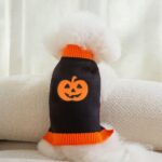 Asmea Hundepullover Halloween Kürbis-Kostüm Größe M – Weiches Hundekostüm für kleine & mittlere Hunde – Bild 7