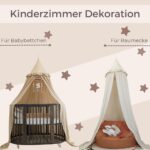Wonder Space Kinderbetthimmel Cremefarben – Moskitonetz & Baldachin für Babybett & Leseecke – Bild 5