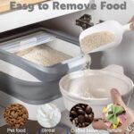 Wuciray Hundefutter Aufbewahrungsbox 5–10 kg – Faltbar mit Luftdicht Verschluss & Zubehör – Bild 4