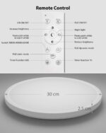 zemty LED-Deckenlampe 30cm 24W Dimmbar RGB mit Fernbedienung – Badezimmer & Schlafzimmer – Bild 6