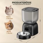 PUPPY KITTY Futterautomat Katze mit WiFi-Steuerung & Edelstahlschüssel – Smart Fütterung – Bild 7