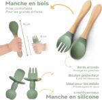 NEXROLA Baby Geschirrset 8-teilig mit Saugnäpfen – BPA-frei Kindergeschirr für selbstständiges Essen – Bild 2