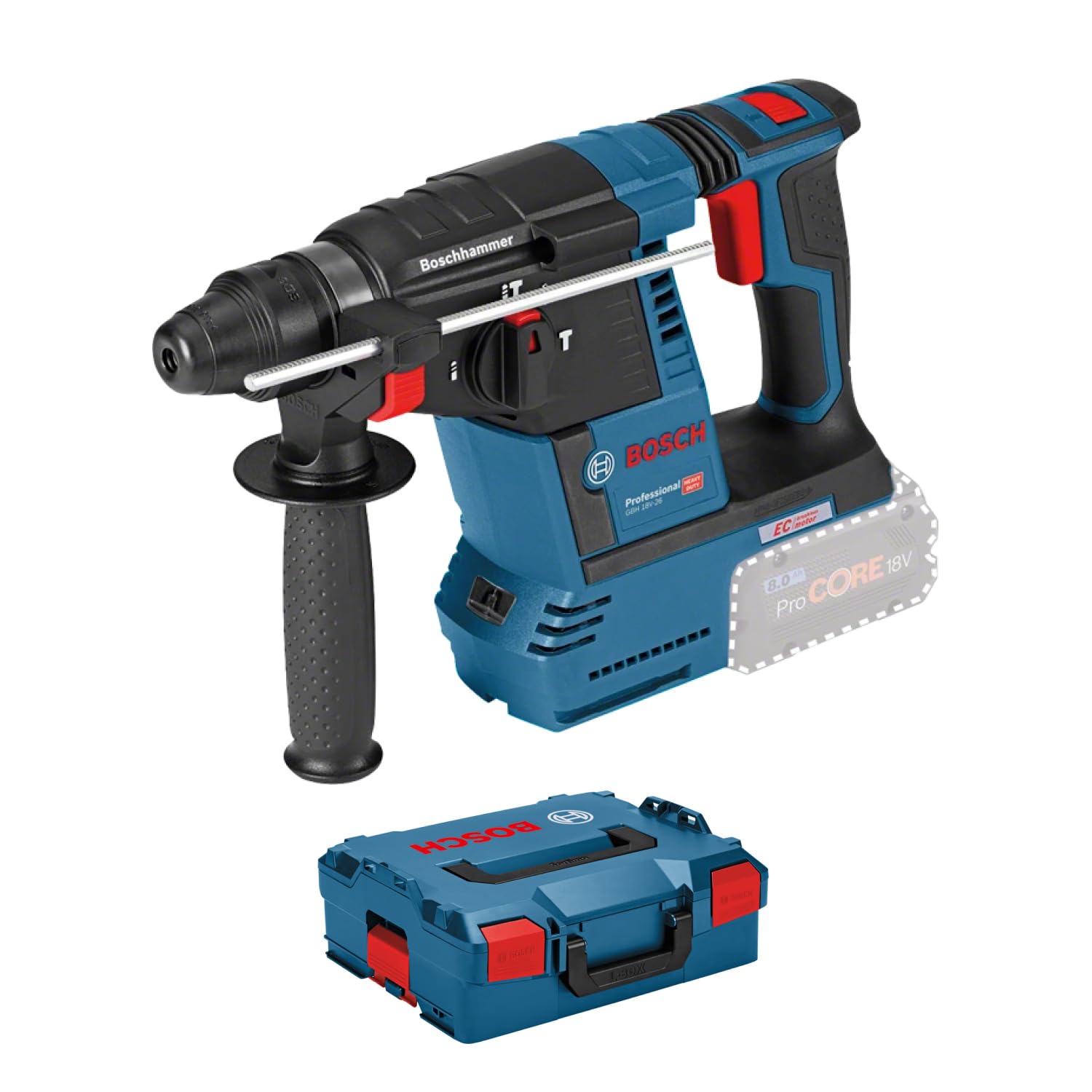 Bosch Professional GBH 18V-26 Akku-Bohrhammer – SDS Plus mit 2,6 J Schlagenergie