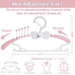 WJWSKI Mitwachsende Kinderkleiderbügel 20er Set – Verstellbar 29-37 cm für 0-18 Jahre – Bild 2