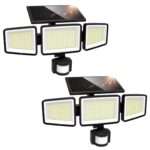 UME Solar-Aussenleuchte mit 302 LEDs & Bewegungsmelder – 3000 lm Flutlicht für Garten