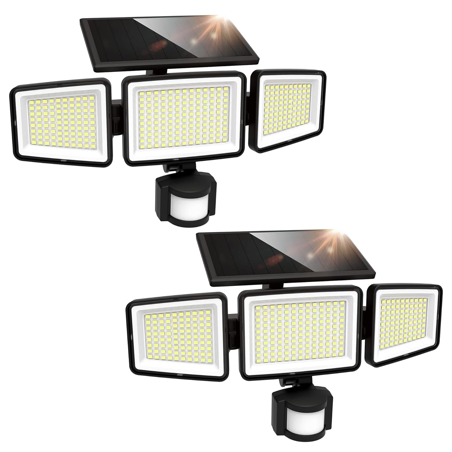 UME Solar-Aussenleuchte mit 302 LEDs & Bewegungsmelder – 3000 lm Flutlicht für Garten