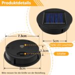 HELESIN Solarleuchten Ersatzteile 4er Set – 8cm Solarmodul mit IP65 Wasserschutz – Bild 2