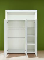 Olivia Garderobenschrank Weiss 130x186 cm – Babyzimmer Kleiderschrank mit 3 Türen – Bild 3
