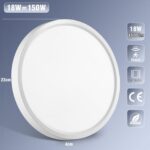 2er Set LED Deckenleuchte mit Bewegungsmelder 18W – Intelligente Flurlampe 4000K für Innen – Bild 2