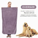KinHwa Mikrofaser Haustierhandtuch 76x127 cm – Schnell trocknend für Hunde & Katzen – Bild 2