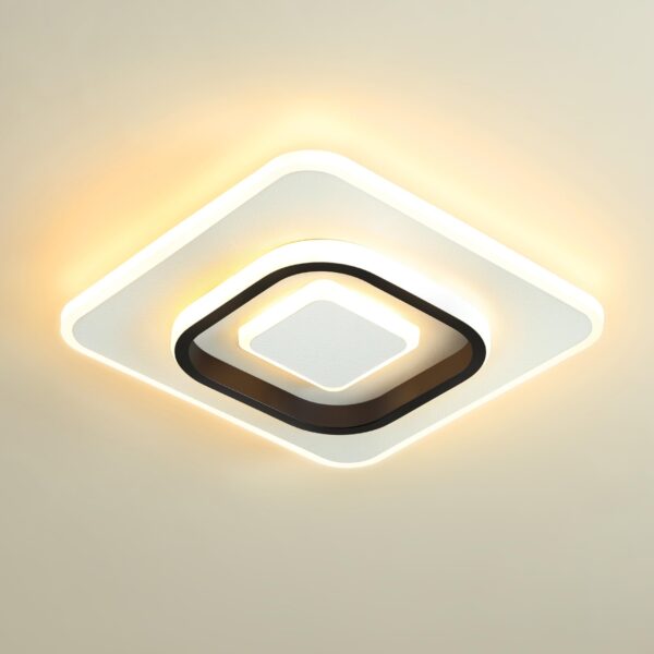 MELAYR LED Deckenleuchte 24cm Quadratisch – 3 Farbtemperaturen & Memory-Funktion