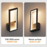 Klighten Wandleuchte Innen 12W LED – 850 Lumen Warmweiss 3000K für Schlafzimmer & Flur – Bild 4