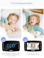 GHB Babyphone mit Kamera 4,3" LCD Display – 350° Weitwinkel & HD-Nachtsicht – Bild 6