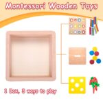 XIAPIA Holzspielzeug 4in1 Montessori Set – Motorik & Lernspielzeug für Babys ab 6 Monaten – Bild 4