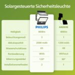 Philips Solar-Fluter 800 Lumen 6500K mit PIR-Bewegungsmelder & Fernbedienung – 2er Set – Bild 7