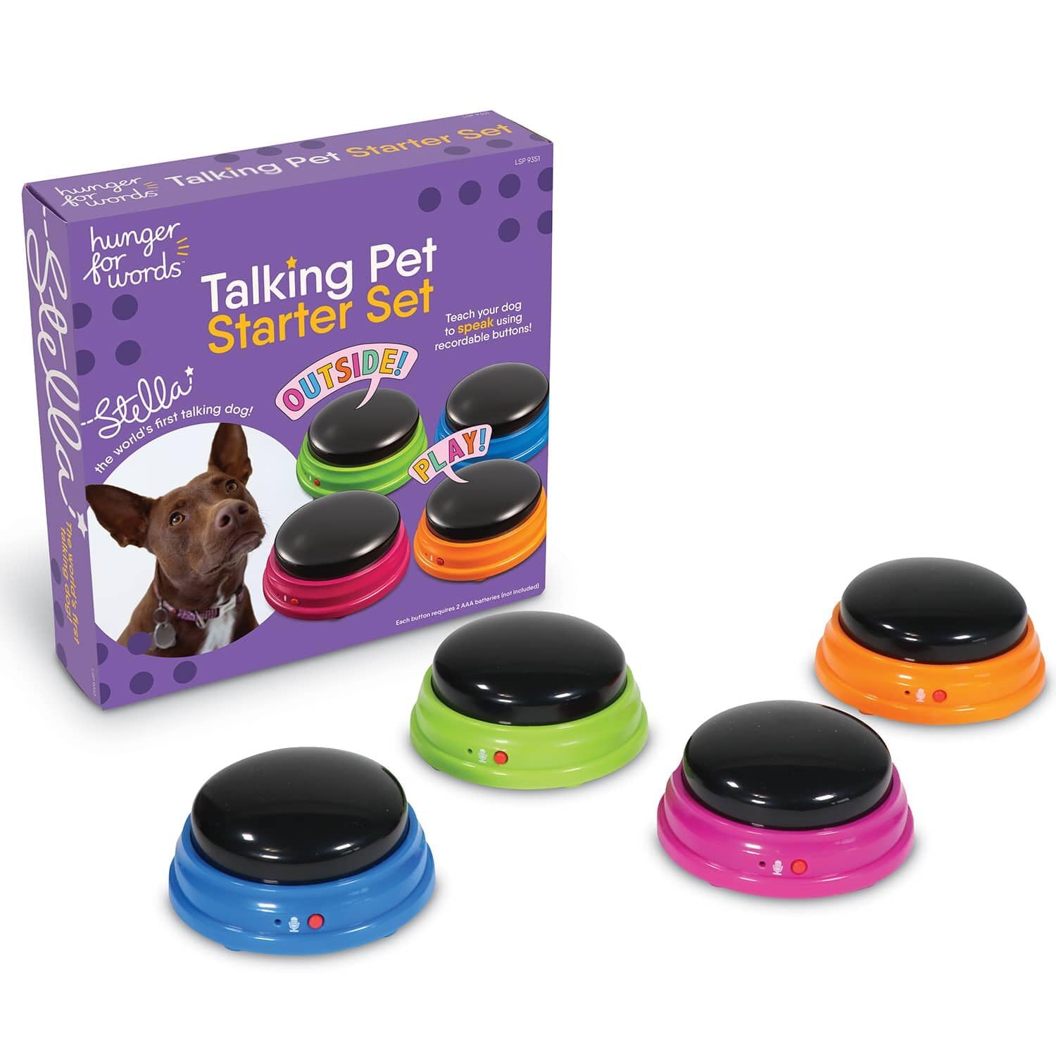 Hunger for Words Talking Pet Starter-Set – Kommunikationstasten für Hunde