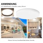 LVWIT 18W LED Deckenlampe Ø280mm – IP65 Badlampe mit 1800lm Neutralweiss – Bild 5