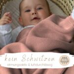DIKOS Babydecke 75×100 cm Bio-Baumwolle – Kuscheldecke für Neugeborene in Altrosa – Bild 5