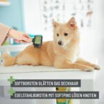 ReaVET Zupfbürste 2in1 – Doppelseitige Fellbürste für Hunde & Katzen mit Langhaar – Bild 3