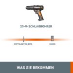 WORX WX370.9 Akku-Schlagbohrschrauber 20V 50Nm – Professionelle Kraft für Bohren & Schrauben – Bild 7