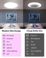 zemty LED-Deckenlampe 30cm 24W Dimmbar RGB mit Fernbedienung – Badezimmer & Schlafzimmer – Bild 7