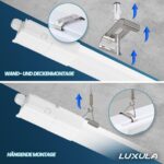 LUXULA LED Feuchtraumleuchte 120 cm, 32W, 3680 lm – Robuste Deckenleuchte für Werkstatt & Keller – Bild 4
