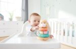 Hape Stapel-Langohrhase – Holz-Stapelspielzeug mit bunten Ringen für Kleinkinder ab 10 Monaten – Bild 2