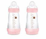 MAM Easy Start Anti-Kolik Flaschen 260 ml, 2er Set – Babyflaschen für 2–4 Monate