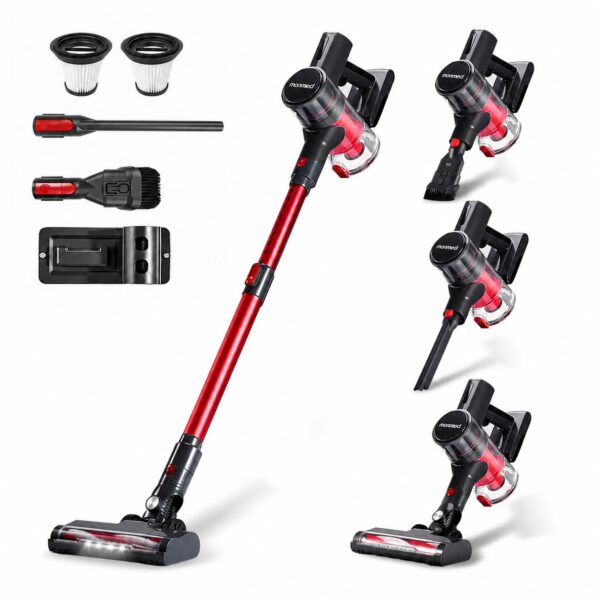 monmecd 4-in-1 Akku-Staubsauger mit HEPA-Filter – 49 Min Laufzeit für alle Böden