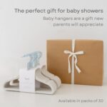 3 Sprouts Kinder Kleiderbügel aus Samt 30er Set – Rutschfest für Baby- & Kleinkinderkleidung – Bild 9