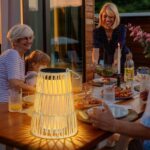 2er Set Solar-Gartenleuchten mit Rattan – IP65 Aussenleuchten für Balkon & Terrasse – Bild 2