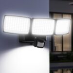KIBTOY 240 LED Bewegungsmelder Aussen – 1500 Lm Batterie-Sicherheitsleuchte IP65 – Bild 2