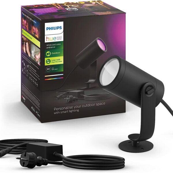 Philips Hue Lily Gartenstrahler Standard Set – 16 Mio. Farben Smart Home Aussenleuchte IP65