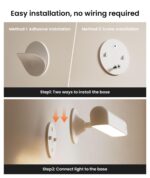 PopoIron LED-Wandleuchte mit 7500 mAh Akku – 360° drehbar, Fernbedienung & 15 RGB-Farben – Bild 7